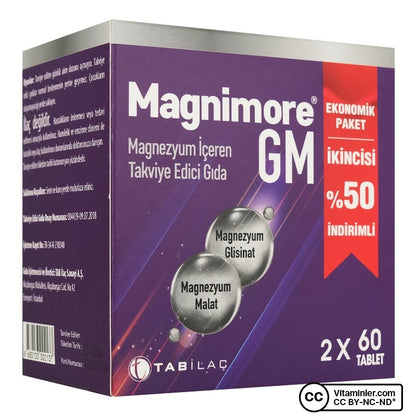 Magnimore GM Magnesium 60 Tablets 2 Pack