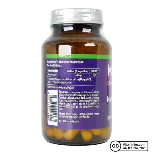 Magnimore Magnesium L-Threonate 90 Capsules