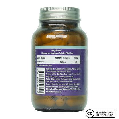 Magnimore Magnesium Bisglycinate 60 Capsules
