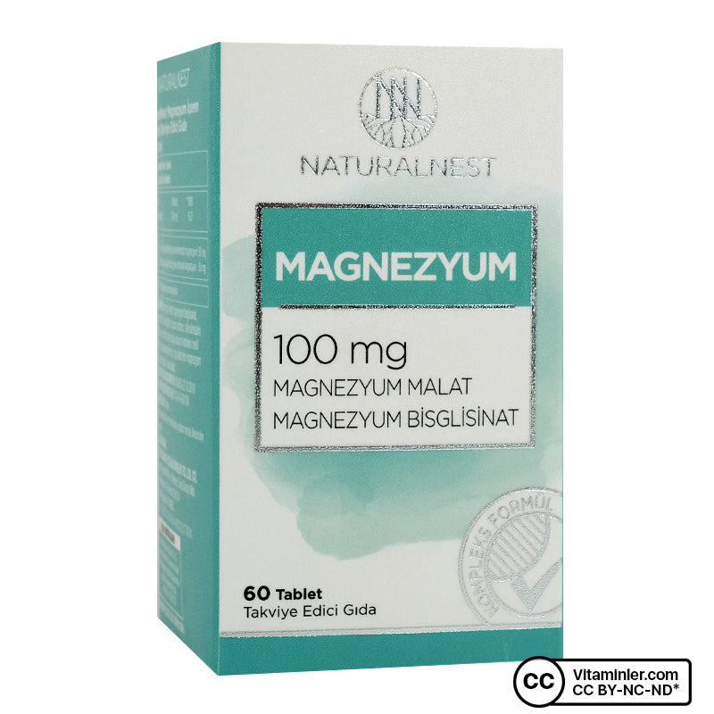 NaturalNest Magnesium 100 mg 60 Tablets