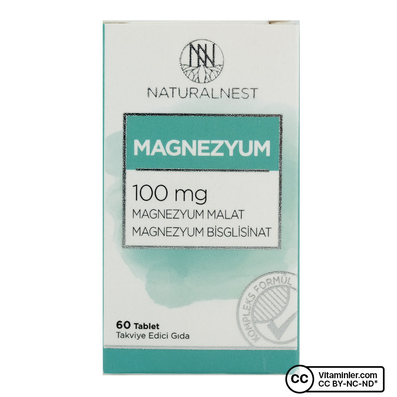 NaturalNest Magnesium 100 mg 60 Tablets