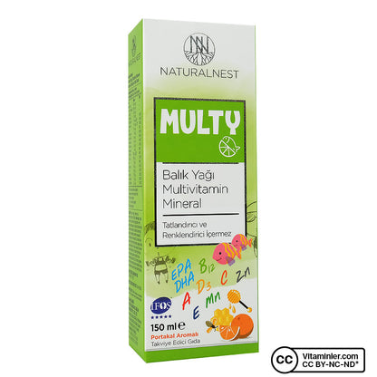 NaturalNest Multi Fish Oil & Multivitamin Syrup 150 mL