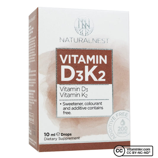 NaturalNest Vitamin D3 K2 Drops 10 mL