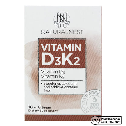 NaturalNest Vitamin D3 K2 Drops 10 mL