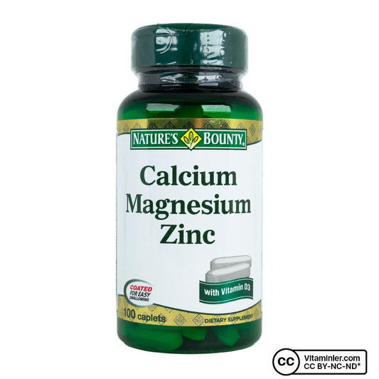 Nature's Bounty Calcium Magnesium Zinc 100 Tablets