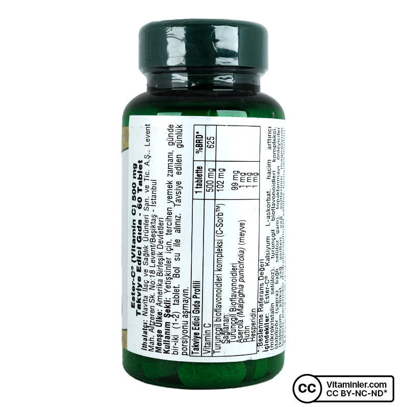 Nature's Bounty Ester C 500 mg 60 Tablets