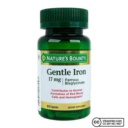 Nature's Bounty Gentle Iron 17 mg 60 Capsules