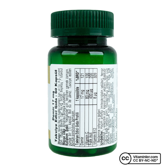 Nature's Bounty Gentle Iron 17 mg 60 Capsules