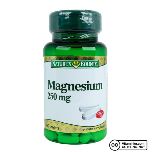 Nature's Bounty Magnesium 250 mg 60 Tablets