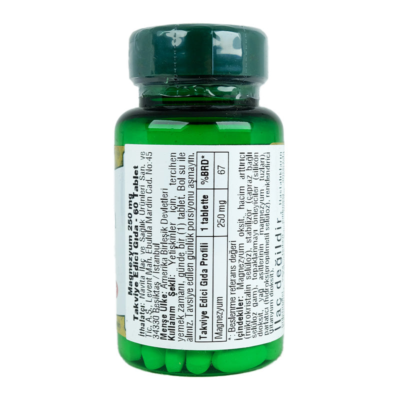 Nature's Bounty Magnesium 250 mg 60 Tablets
