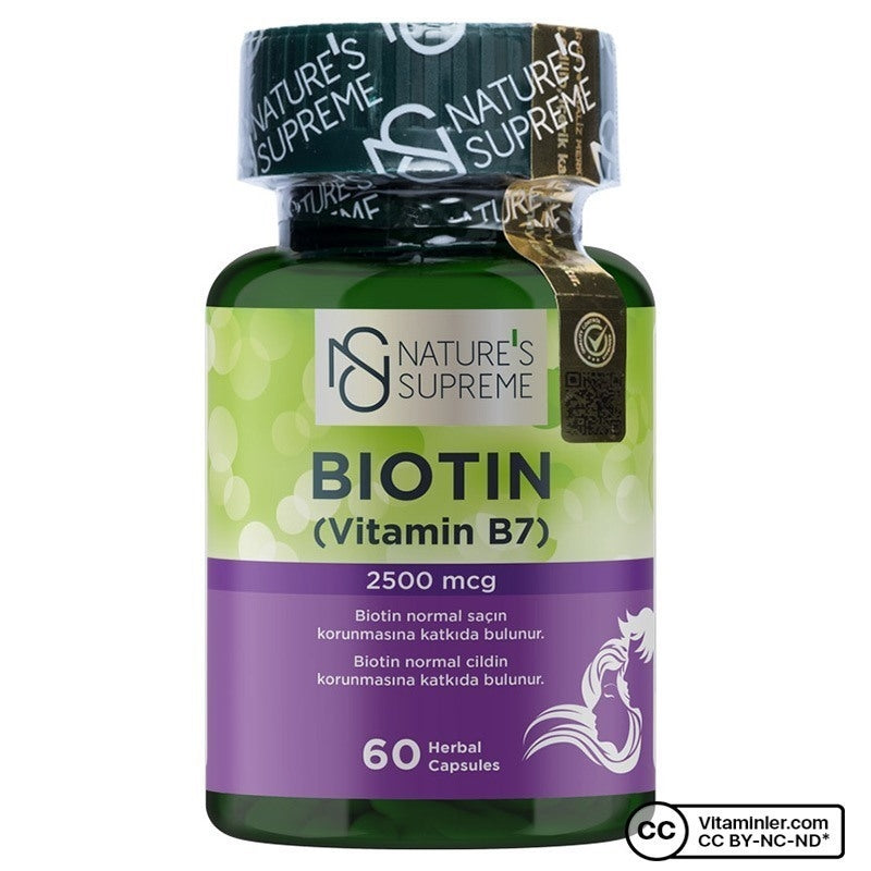 Nature's Supreme Biotin 2500 mcg 60 Capsules