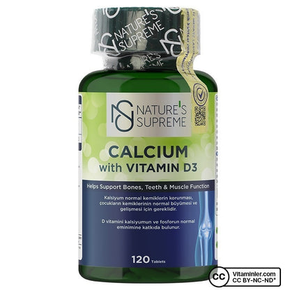 Nature's Supreme Calcium with Vitamin D3 120 Tablets