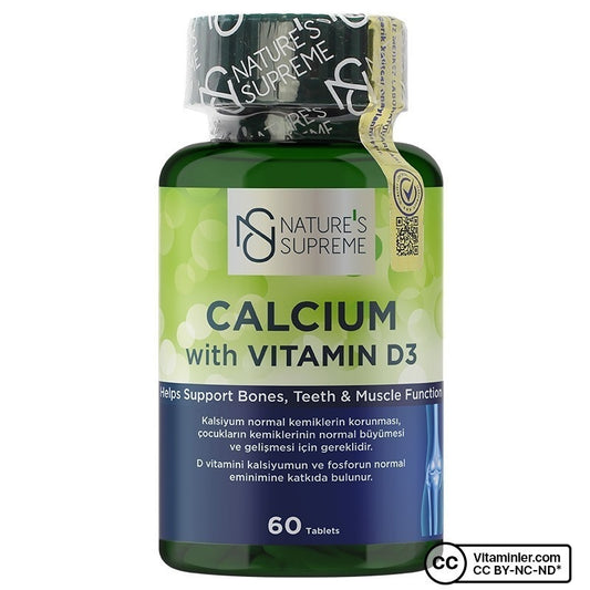 Nature's Supreme Calcium with Vitamin D3 60 Tablets