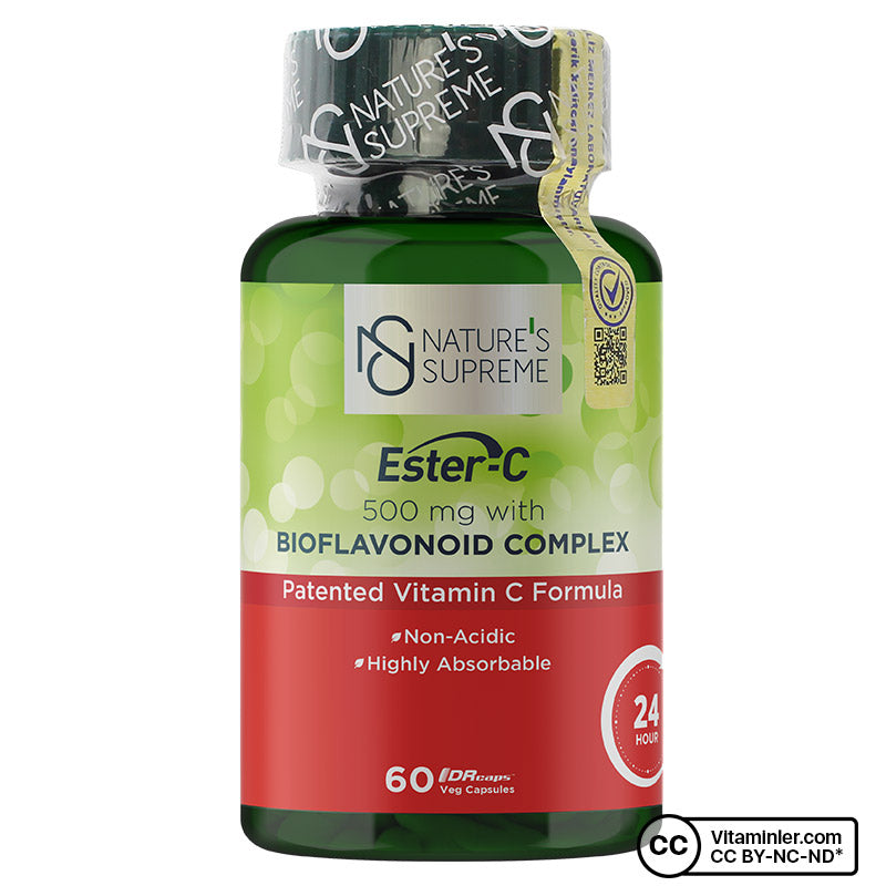 Nature's Supreme Ester-C 500 mg Vitamin C 60 Capsules