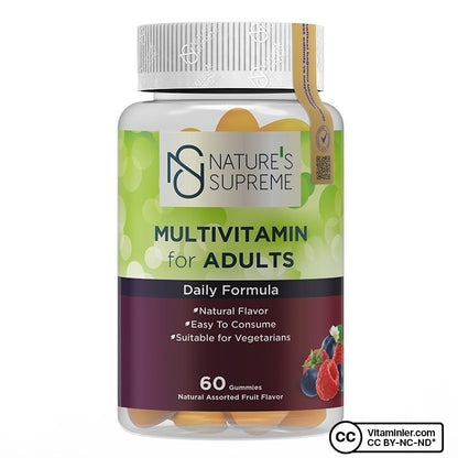 Nature's Supreme Multivitamin Gummies for Adults - 60 Chewable