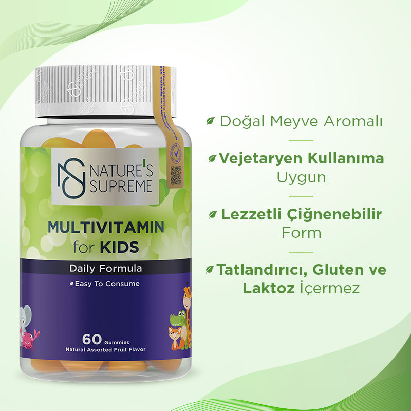 Nature's Supreme Multivitamin Gummies for Kids - 60 Chewable