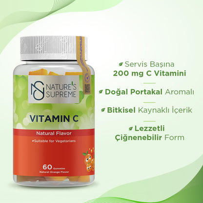 Nature's Supreme Vitamin C Gummies - 60 Chewable