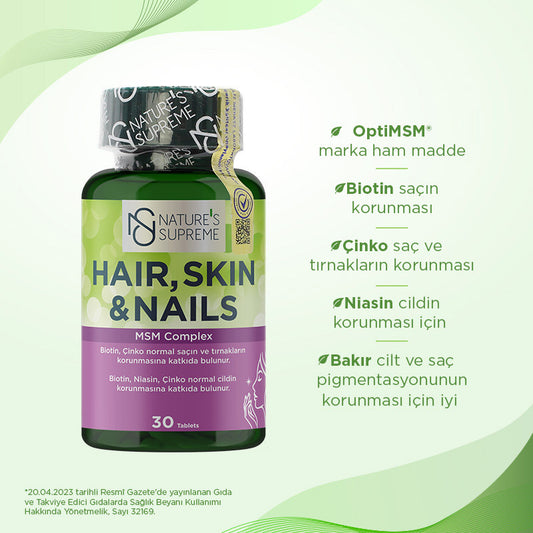Nature's Supreme Hair Skin Nails 30 Tablets