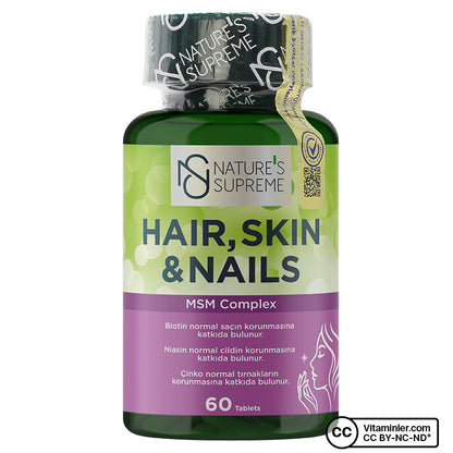Nature's Supreme Hair Skin Nails 60 Tablets