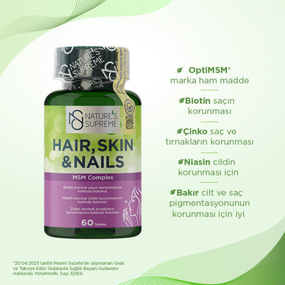 Nature's Supreme Hair Skin Nails 60 Tablets