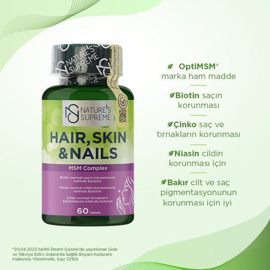 Nature's Supreme Hair Skin Nails 60 Tablets