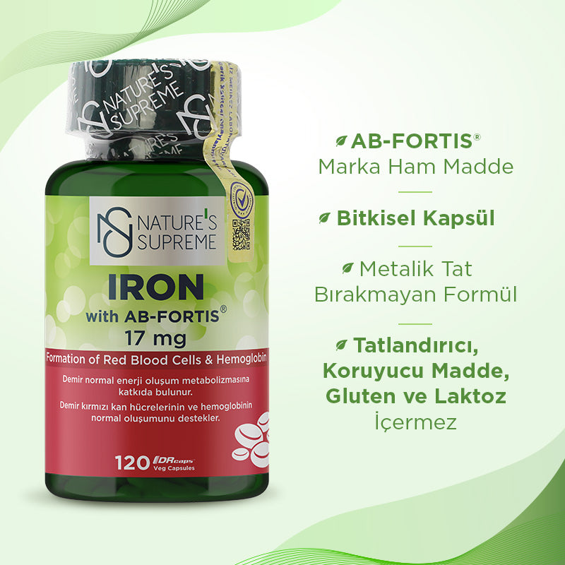 Nature's Supreme Iron 17 mg 120 Capsules