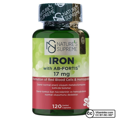 Nature's Supreme Iron 17 mg 120 Capsules