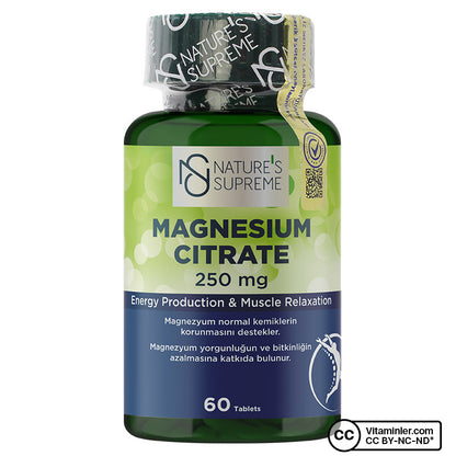 Nature's Supreme Magnesium Citrate 250 mg 60 Tablets