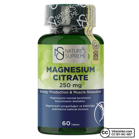 Nature's Supreme Magnesium Citrate 250 mg 60 Tablets