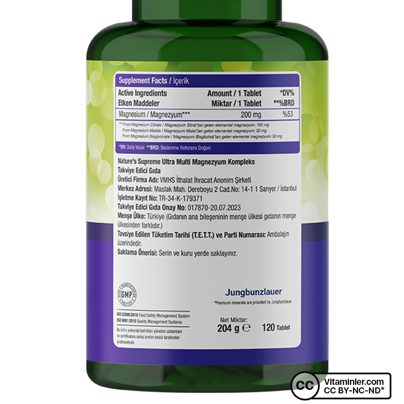Nature's Supreme Multi Magnesium Complex 120 Tablets
