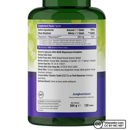 Nature's Supreme Multi Magnesium Complex 120 Tablets