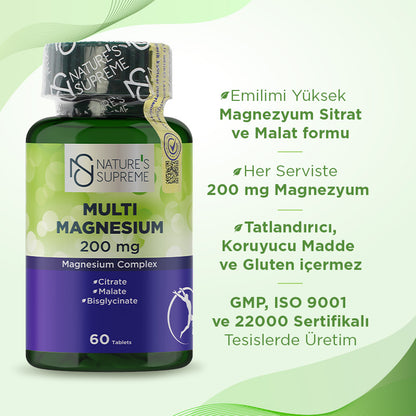 Nature's Supreme Multi Magnesium Complex 60 Tablets