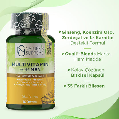 Nature's Supreme Multivitamin for Men 100 Capsules