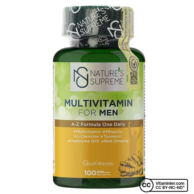 Nature's Supreme Multivitamin for Men 100 Capsules + Omega 3 60 Capsules Bundle
