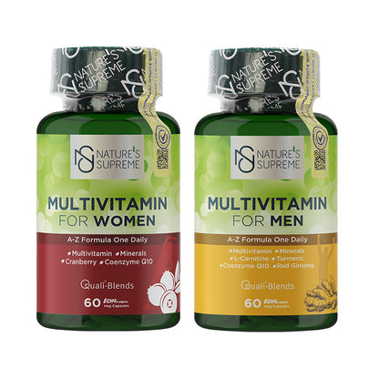 Nature's Supreme Multivitamin for Women 60 Capsules + Multivitamin For Men 60 Capsules