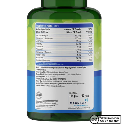 Nature's Supreme Osteo Complex 60 Tablets