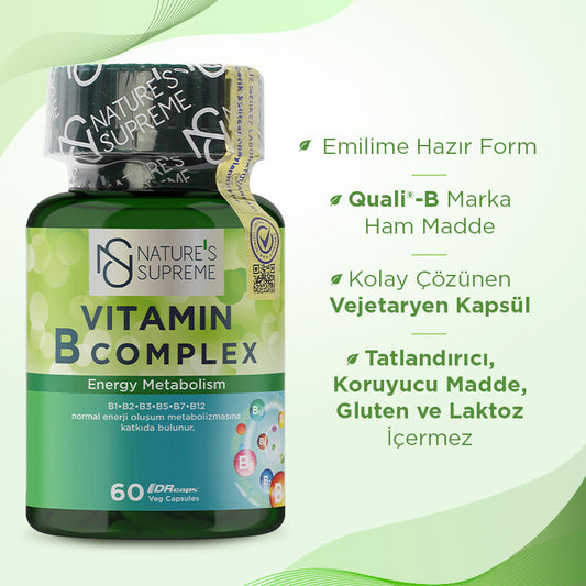 Nature's Supreme Vitamin B Complex 60 Capsules