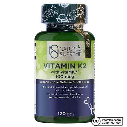 Nature's Supreme Vitamin K2 100 mcg 120 Capsules