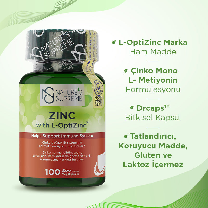 Nature's Supreme Zinc 15 mg 100 Capsules
