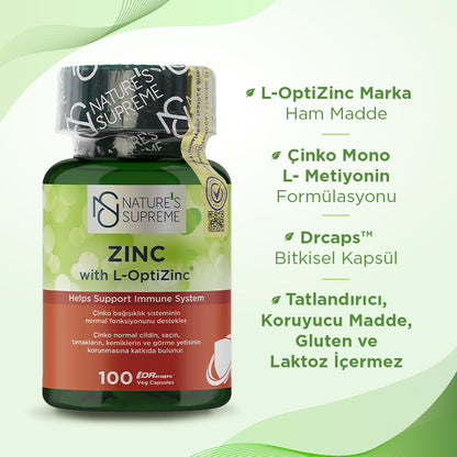 Nature's Supreme Zinc 15 mg 100 Capsules