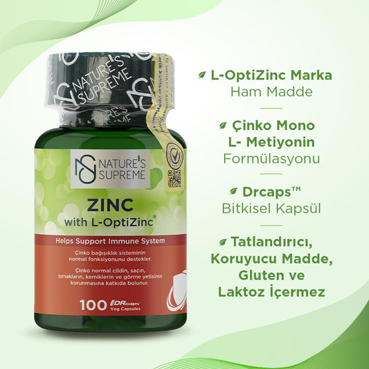 Nature's Supreme Zinc 15 mg 100 Capsules