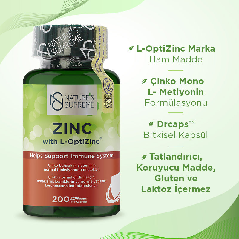 Nature's Supreme Zinc 15 mg 200 Capsules