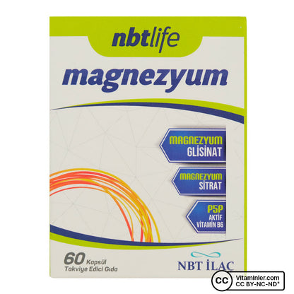 Nbt Life Magnesium B6 60 Capsules