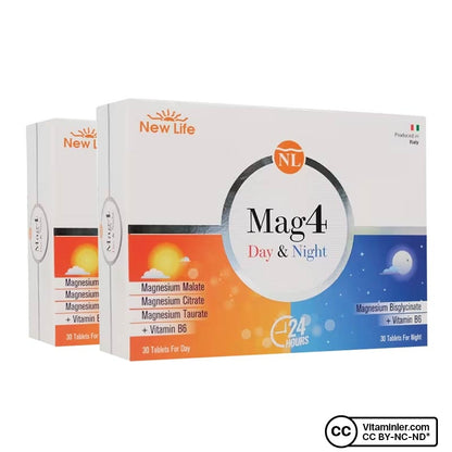 New Life Mag4 Day & Night 60 Tablets x 2 Pack