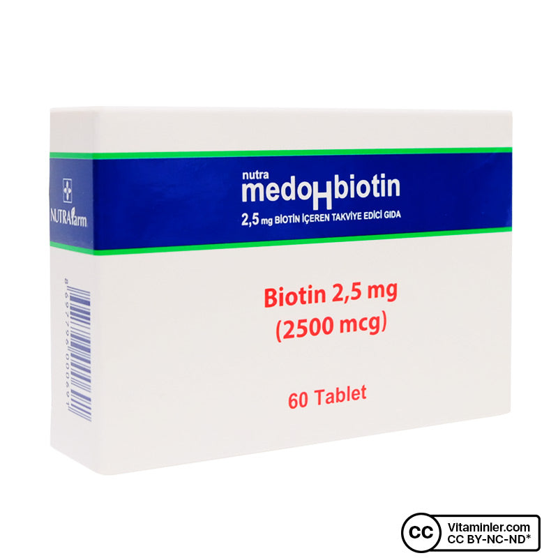 Nutrafarm MedoHbiotin Biotin 2500 mcg 60 Tablets