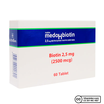 Nutrafarm MedoHbiotin Biotin 2500 mcg 60 Tablets