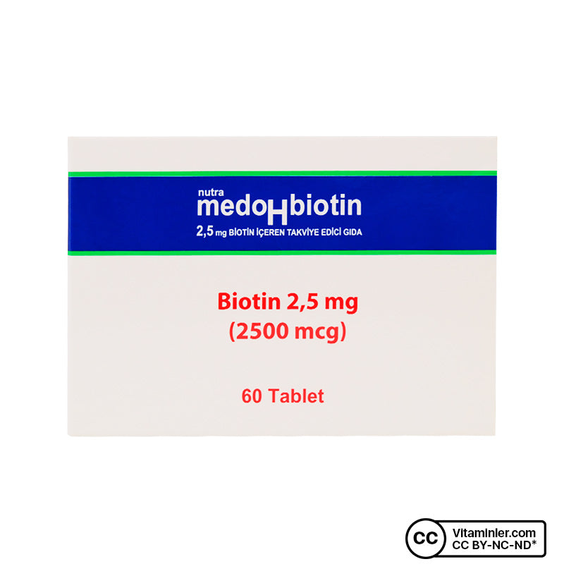 Nutrafarm MedoHbiotin Biotin 2500 mcg 60 Tablets