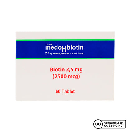 Nutrafarm MedoHbiotin Biotin 2500 mcg 60 Tablets