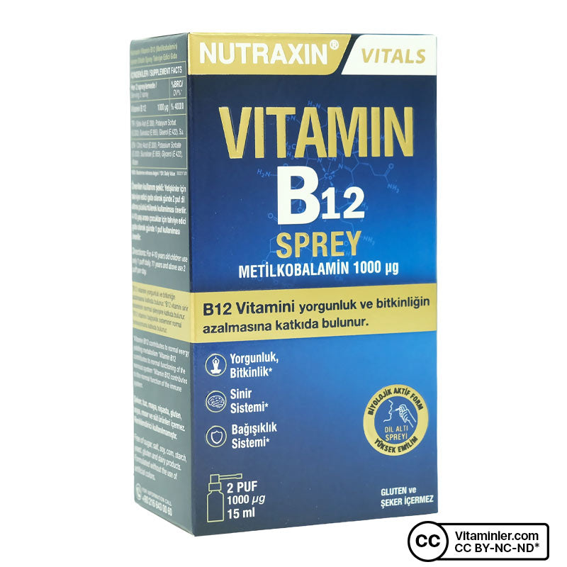 Nutraxin Vitamin B12 1000 mcg 15 mL Spray