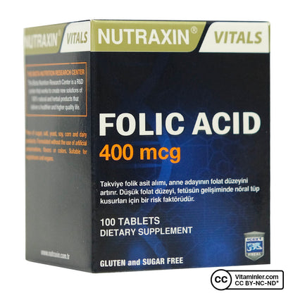 Nutraxin Folic Acid 100 Tablets